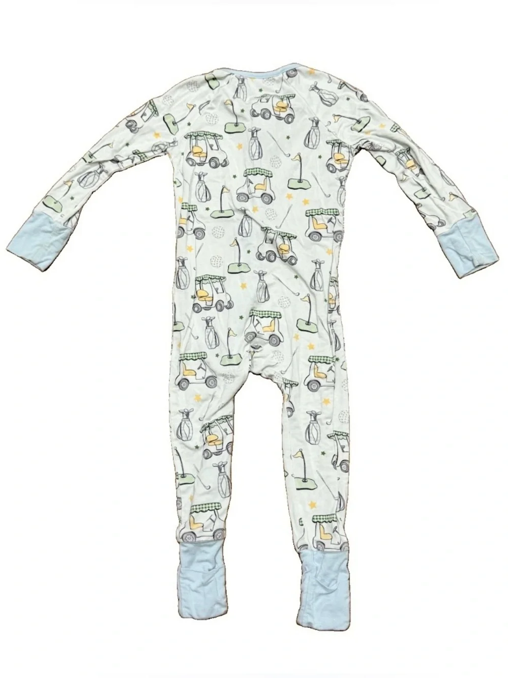 Caden Lane Country Club Cuties Convertible Zip Up Pajamas Baby Boy Size 12-18 mo